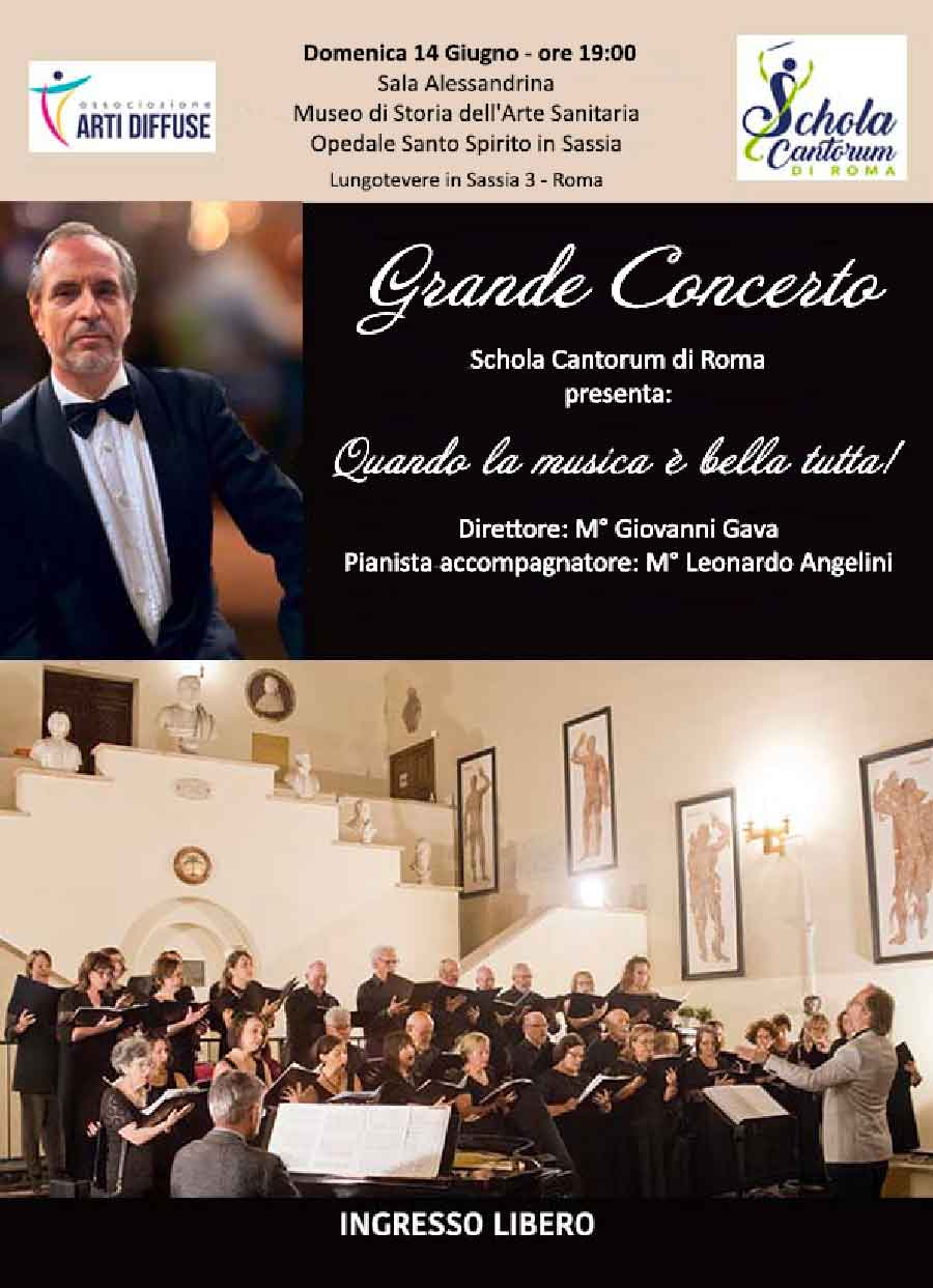 concerto 14 giugno 2026 Schola Cantorum di Roma